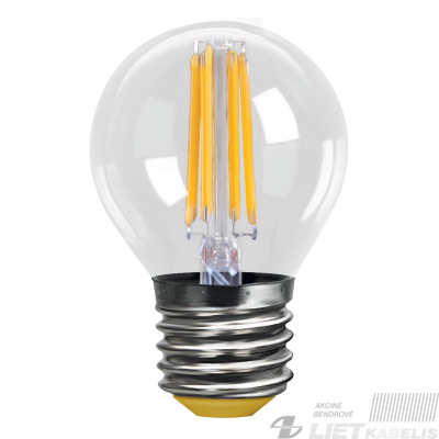 LED lempa filamentinė 5W, E27, 550lm, 4000K, burbuliukas, Spector light LED lempa filamentinė 5W, E27, 550lm, 4000K, burbuliukas, Spector light