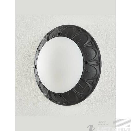 LED šviestuvas RITA GX53, 11W ,4000K, IP66, apvalus juodais kraštais, Fumagalli