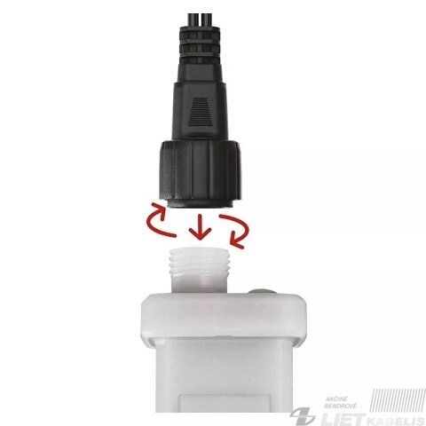 LED šviesos girliandų EMOS CONNECTING matinimo šaltinis, 30Vdc, 12W, su pulteliu, IP44, EMOS 2