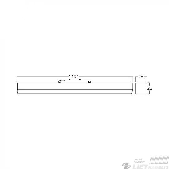 Magnetinės apšvietimo sistemos LED šviestuvas L20/FGDB-1200, 36W, 3000K , juodas, SPRING 3