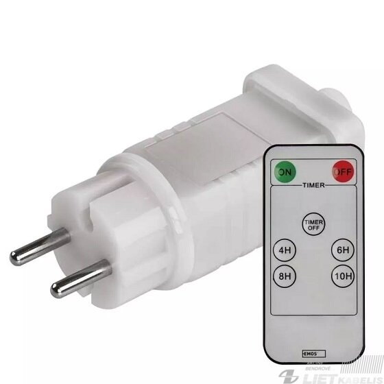 LED šviesos girliandų EMOS CONNECTING matinimo šaltinis, 30Vdc, 12W, su pulteliu, IP44, EMOS