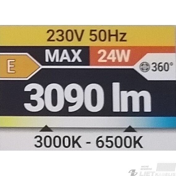 LED Šviestuvas IRYNA 24W, 3000-6500K, 3090Lm, su pulteliu, IP44, Struhm 2 LED Šviestuvas IRYNA 24W, 3000-6500K, 3090Lm, su pulteliu, IP44, Struhm 2