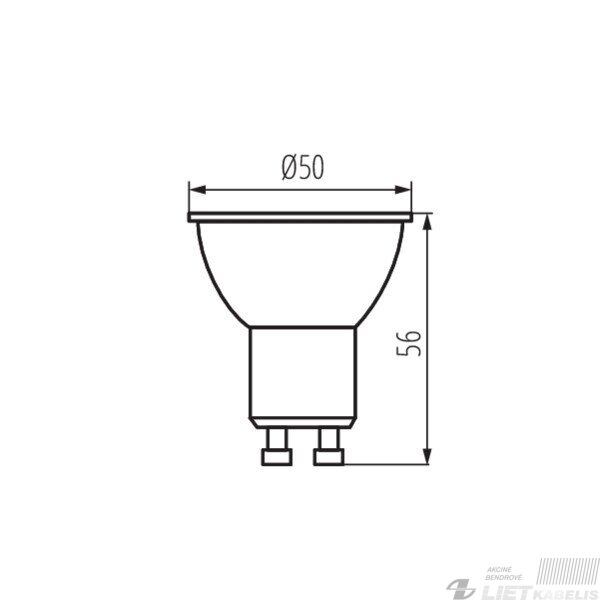 LED lempa 6W, GU10, 4000K, 500lm, Kanlux 1
