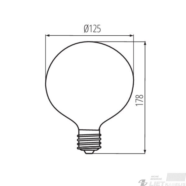 LED lempa filamentinė E27, 10,5W, 4000K, 1521lm, KANLUX 1