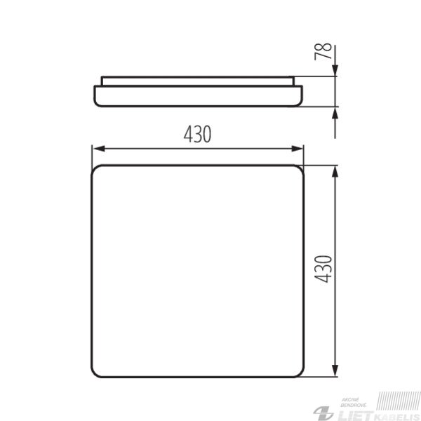 LED šviestuvas BIGGE, 42W, 4000K, 2700lm,  IP20, Kanlux 4