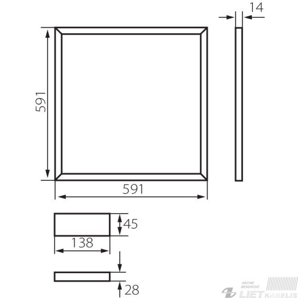 LED šviestuvas AVAR 40W, 4000K, 3600lm, 6060mm Kanlux 1 LED šviestuvas AVAR 40W, 4000K, 3600lm, 6060mm Kanlux 1