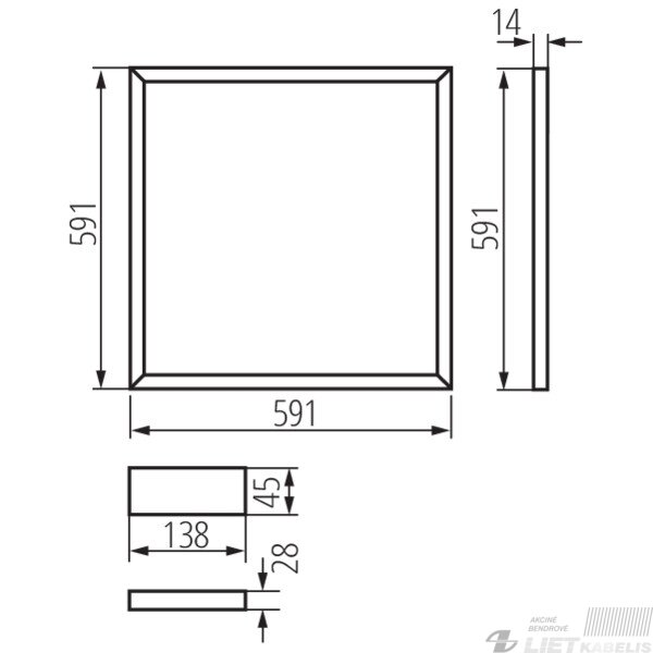 LED šviestuvas Frame, 40W, AVAR, 6060, 3000K, 3400lm, Kanlux 5 LED šviestuvas Frame, 40W, AVAR, 6060, 3000K, 3400lm, Kanlux 5