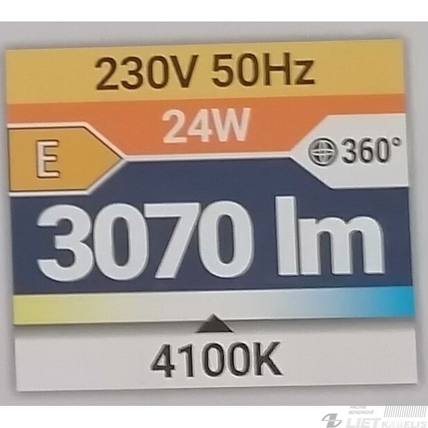 LED šviestuvas SOLA 24W, 4100K, 3070lm, IP44, Struhm 3 LED šviestuvas SOLA 24W, 4100K, 3070lm, IP44, Struhm 3