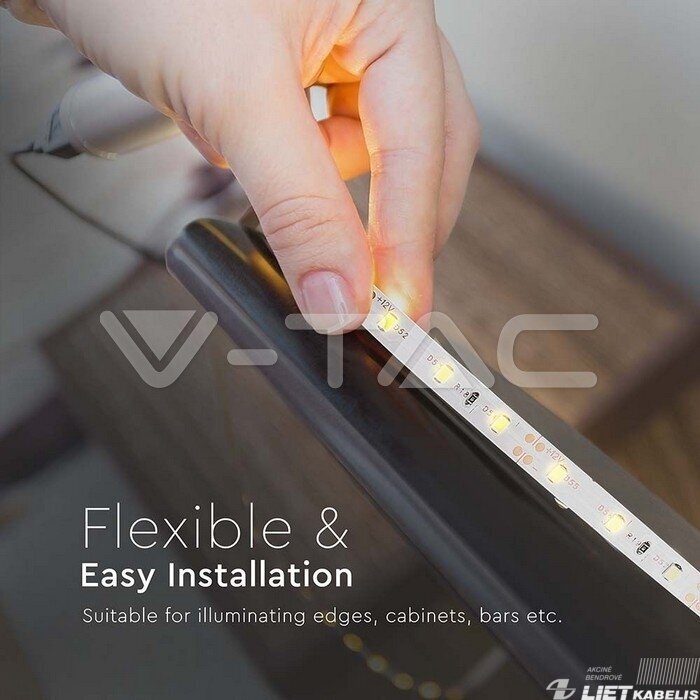LED juosta 4,2W/m, 3000K, 60LED/m, IP20, V-TAC 1