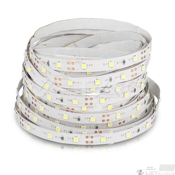 LED juosta 4,2W/m, 3000K, 60LED/m, IP20, V-TAC LED juosta 4,2W/m, 3000K, 60LED/m, IP20, V-TAC