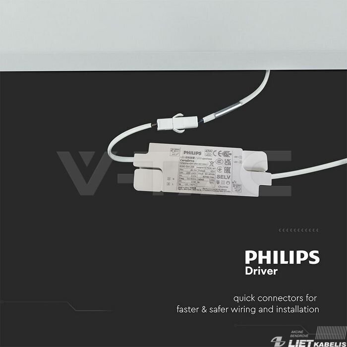 LED panelė 40W, 4800lm, 4000K, 600x600mm, V-tac 1