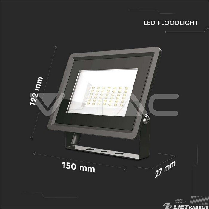 LED prožektorius 30W, 4000K, 2510lm, IP65, V-TAC 2