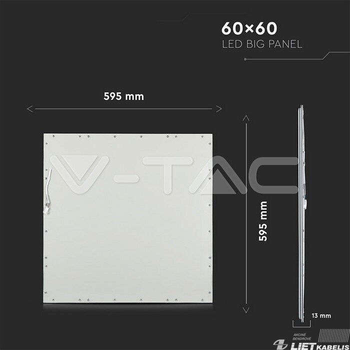 LED šviestuvas 45W, p/t 4000K, 5400lm, 600x600mm, V-TAC 2