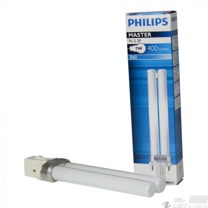 Lempa kompaktinė PL-S, 7W/840, 2P, G23, Philips