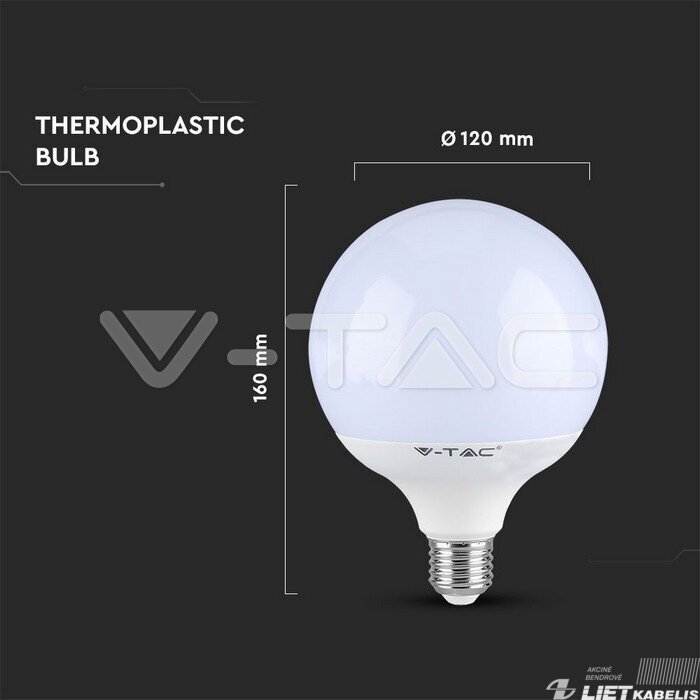 Lempa LED 22W, E27, 4000K, 2650Lm, G120, V-TAC 1 Lempa LED 22W, E27, 4000K, 2650Lm, G120, V-TAC 1