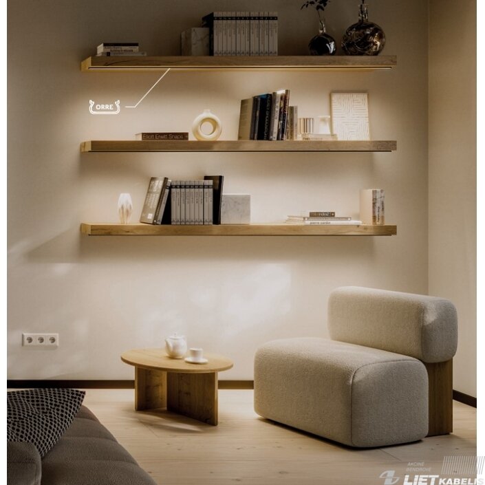 LED profilio komplektas ORRE paviršinis, juodas, anoduotas, matinis dangtelis 2.02 m 7 LED profilio komplektas ORRE paviršinis, juodas, anoduotas, matinis dangtelis 2.02 m 7