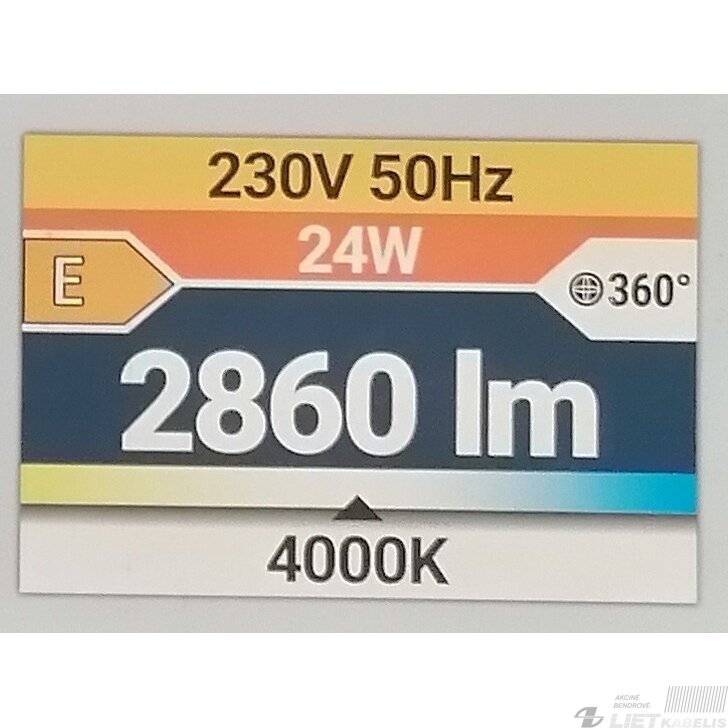 LED šviestuvas TOTEM 24W, 4000K ,2860lm, apvalus, IP20, Struhm 1