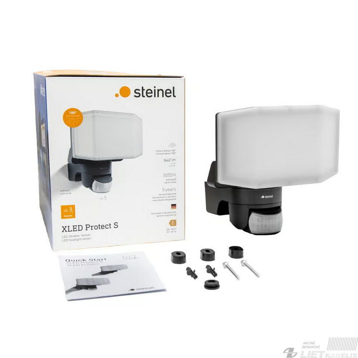 LED prožektorius PROTECT S 14,3W, 3000K ,1642lm, su judesio davikliu antracitas, IP54, STEINEL 2