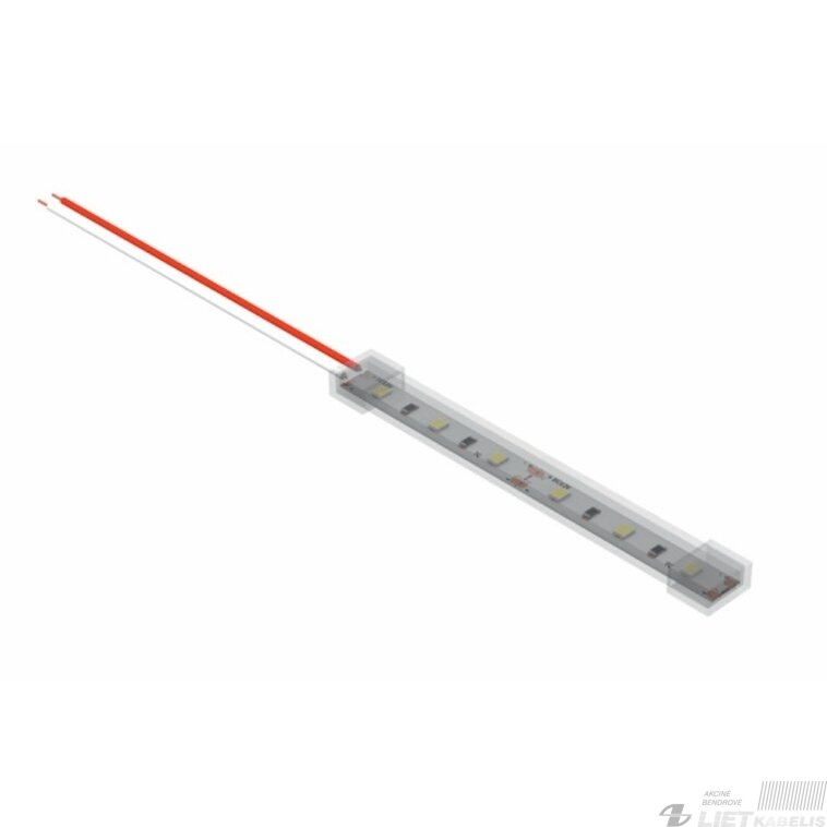 LED juosta, 5m ritė, 12V 4.8W/m hermetiška IP68 T formos, šaltai balta 6500K 1