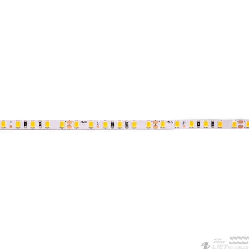 LED juosta 24V 9.6W/m, 5mm pločio, nehermetiška IP20 neutraliai balta 4000K 115lm/W PLUS AKTO