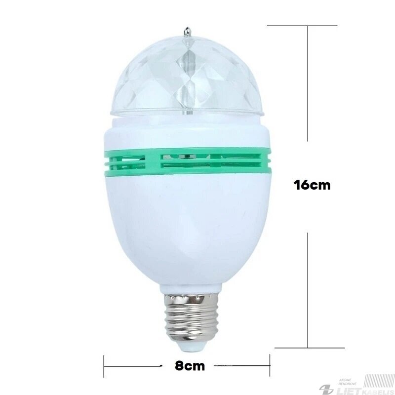 LED Lempa 3W, E27, RGB 1 LED Lempa 3W, E27, RGB 1