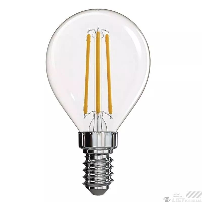 LED lempa 4W, 2700K, 465LM, E14, filamentinė, EMOS LED lempa 4W, 2700K, 465LM, E14, filamentinė, EMOS