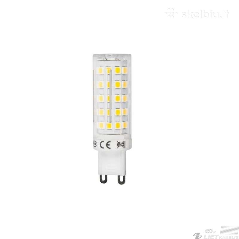 Lempa LED 6W, G9, 230V, 550lm, 2700K, keramikinė, LEDline Lempa LED 6W, G9, 230V, 550lm, 2700K, keramikinė, LEDline