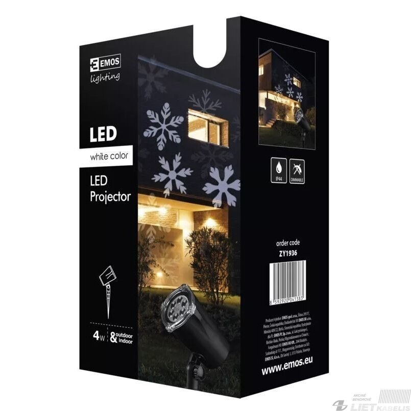 LED projekcinis lauko lazeris, ZY1936 IP44, balta LED projekcinis lauko lazeris, ZY1936 IP44, balta