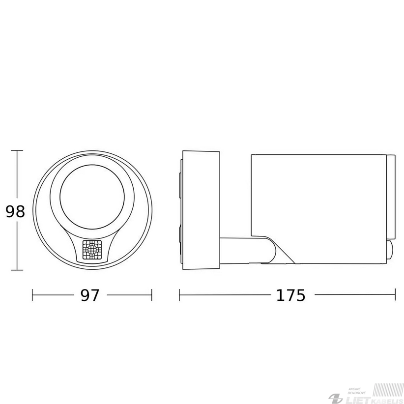 LED šviestuvas SPOT ONE S 6,7W, 3000K, 620lm su judesio davikliu, antracitas, IP44, STEINEL 2 LED šviestuvas SPOT ONE S 6,7W, 3000K, 620lm su judesio davikliu, antracitas, IP44, STEINEL 2