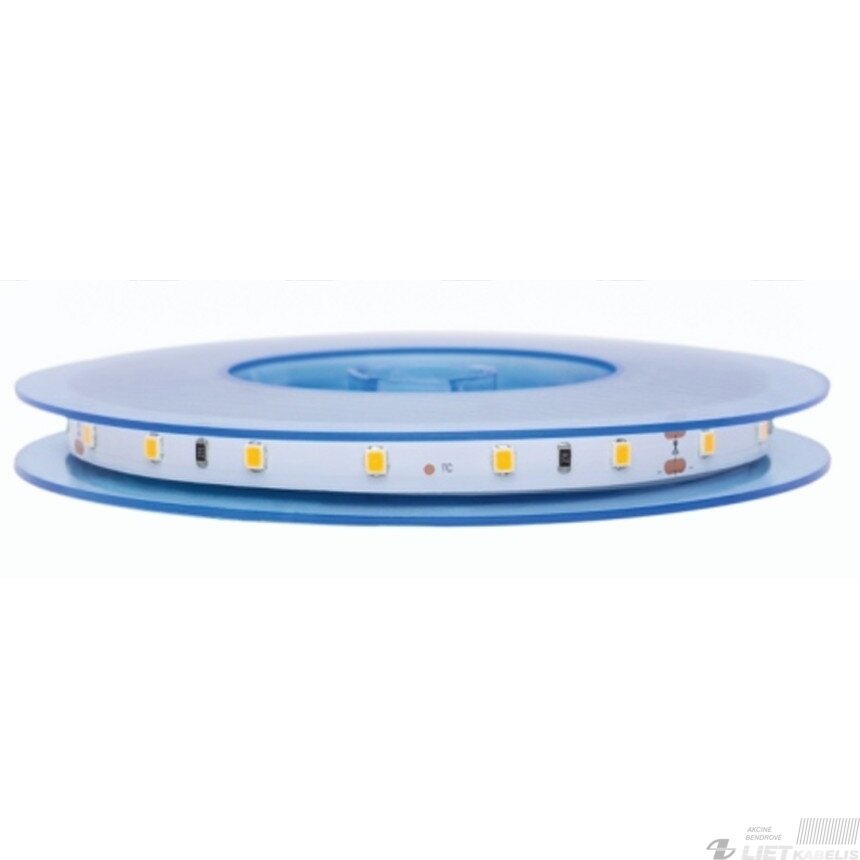 LED juosta, 5m ritė, 24V 4.8W/m nehermetiška IP20 šiltai balta 3000K Bridgelux SMD 1