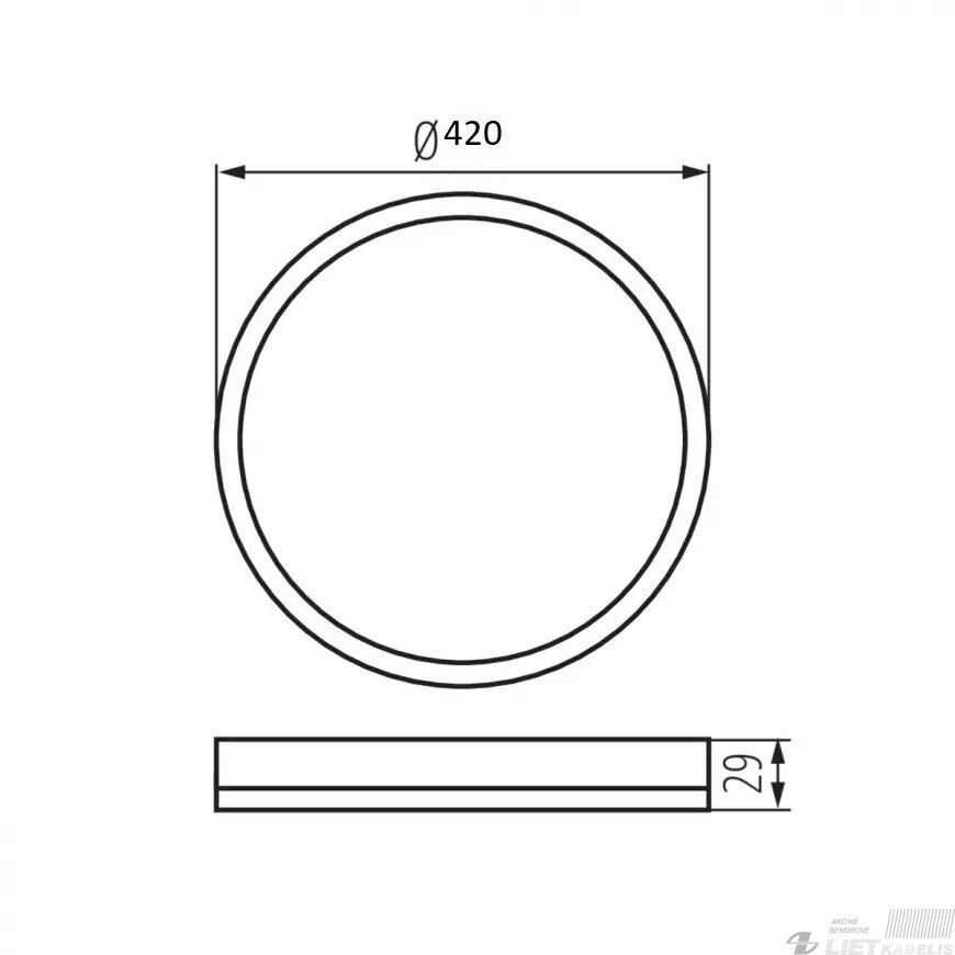 LEd šviestuvas 22W, 4000K 2000lm, IP20, KING BERRY 2