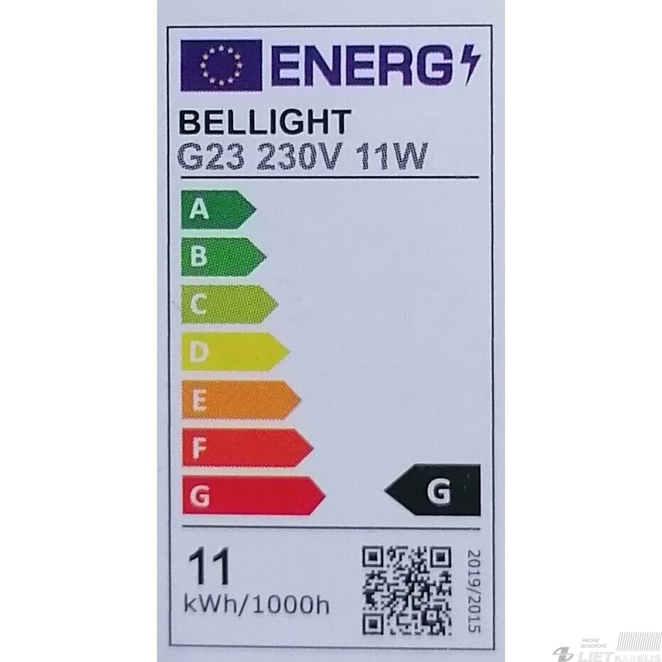 Lempa kompaktinė PL-S 2P 11W/830, G23, BELLIGHT 1 Lempa kompaktinė PL-S 2P 11W/830, G23, BELLIGHT 1