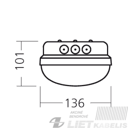 Liuminescencinis šviestuvas Tornado, 2x49W, PC2-FDH, IP65 2 Liuminescencinis šviestuvas Tornado, 2x49W, PC2-FDH, IP65 2