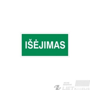 Lipdukas "IŠĖJIMAS 230x130 mm Lipdukas "IŠĖJIMAS 230x130 mm