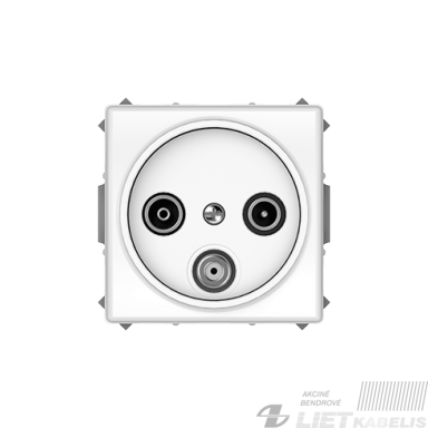 Lizdas SAT+TV+R TVL03-02 be rėmelio, tarpinis, galinis,  baltas, ST-150, Vilma