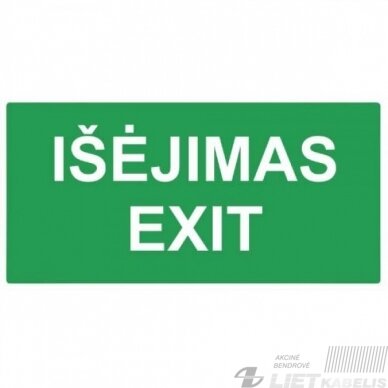 Lipdukas-išėjimas-exit LP058 180x100mm Lipdukas-išėjimas-exit LP058 180x100mm