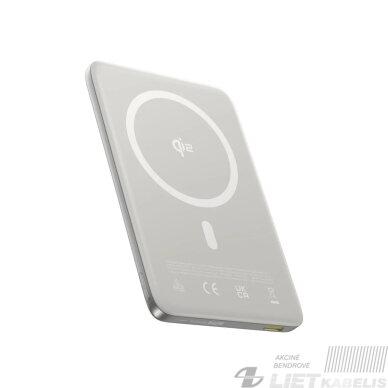 LiPo išorinis akumuliatorius (PowerBank) 10000mAh 27W su bevieliu Qi2, magnetiniu laikikliu Magsafe Titanium Ultra-slim PicoGo AM41 BASEUS LiPo išorinis akumuliatorius (PowerBank) 10000mAh 27W su bevieliu Qi2, magnetiniu laikikliu Magsafe Titanium Ultra-slim PicoGo AM41 BASEUS