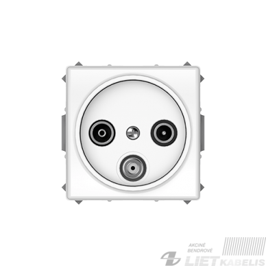 Lizdas SAT+TV+R TVL03-02 be rėmelio, tarpinis, galinis, baltas, ST-150, Vilma Lizdas SAT+TV+R TVL03-02 be rėmelio, tarpinis, galinis, baltas, ST-150, Vilma