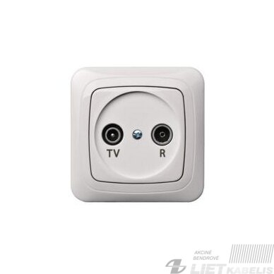 Lizdas TV+R ĮAL-2-01 galinis, be rėmelio, smėlio sp., Alfa Lizdas TV+R ĮAL-2-01 galinis, be rėmelio, smėlio sp., Alfa