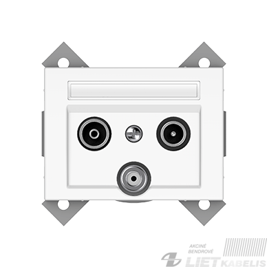 Lizdas TV+R+SAT TVL03-02 galinis, be rėmelio, baltas, XP500 Lizdas TV+R+SAT TVL03-02 galinis, be rėmelio, baltas, XP500