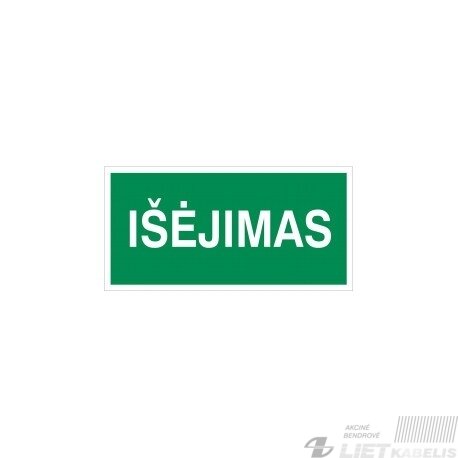 Lipdukas "IŠĖJIMAS 230x130 mm Lipdukas "IŠĖJIMAS 230x130 mm
