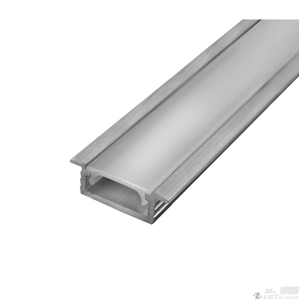 Lovelis aliuminis, LED juostai anoduotas 2m Lovelis aliuminis, LED juostai anoduotas 2m