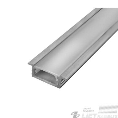 Lovelis aliuminis, LED juostai anoduotas 2m Lovelis aliuminis, LED juostai anoduotas 2m
