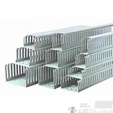 Instaliacinis kanalas perforuotas 60x60 PVC pilkas, ETI Instaliacinis kanalas perforuotas 60x60 PVC pilkas, ETI