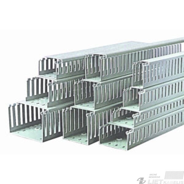 Instaliacinis kanalas perforuotas 60x60 PVC pilkas, ETI Instaliacinis kanalas perforuotas 60x60 PVC pilkas, ETI