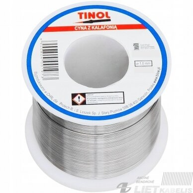 Lydmetalis 1mm 100g Sn60Pb40 flux, Tinol Lydmetalis 1mm 100g Sn60Pb40 flux, Tinol