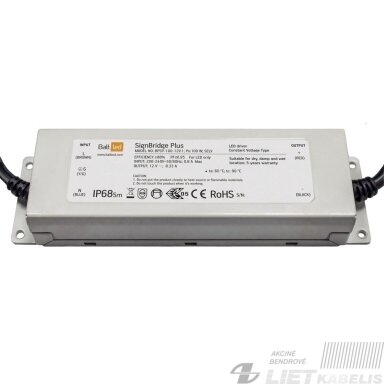 Maitinimo šaltinis LED 12V, 100W, IP68, BALTLED