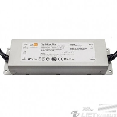 Maitinimo šaltinis LED 12V, 100W, IP68, BALTLED Maitinimo šaltinis LED 12V, 100W, IP68, BALTLED