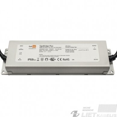 Maitinimo šaltinis LED 12V, 150W, IP68, BALTLED Maitinimo šaltinis LED 12V, 150W, IP68, BALTLED