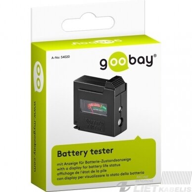 Matavimo prietaisas elementams BT1 1.5-9V, GOOBAY Matavimo prietaisas elementams BT1 1.5-9V, GOOBAY
